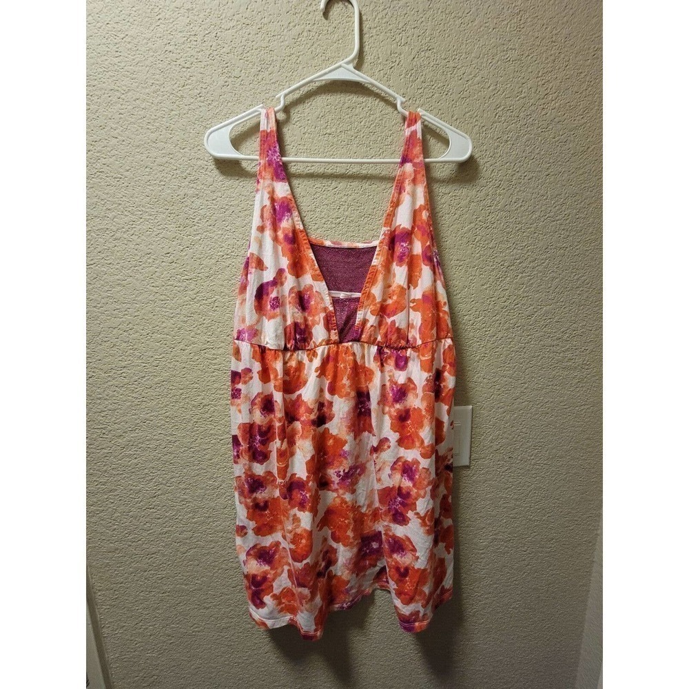 Cacique Floral Night Shirt Orange And Purple Color Size 18/20